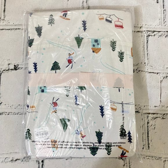 Lauren Conrad Cotton Snowy Skier Christmas Pajama Set 1X - Picture 6 of 6